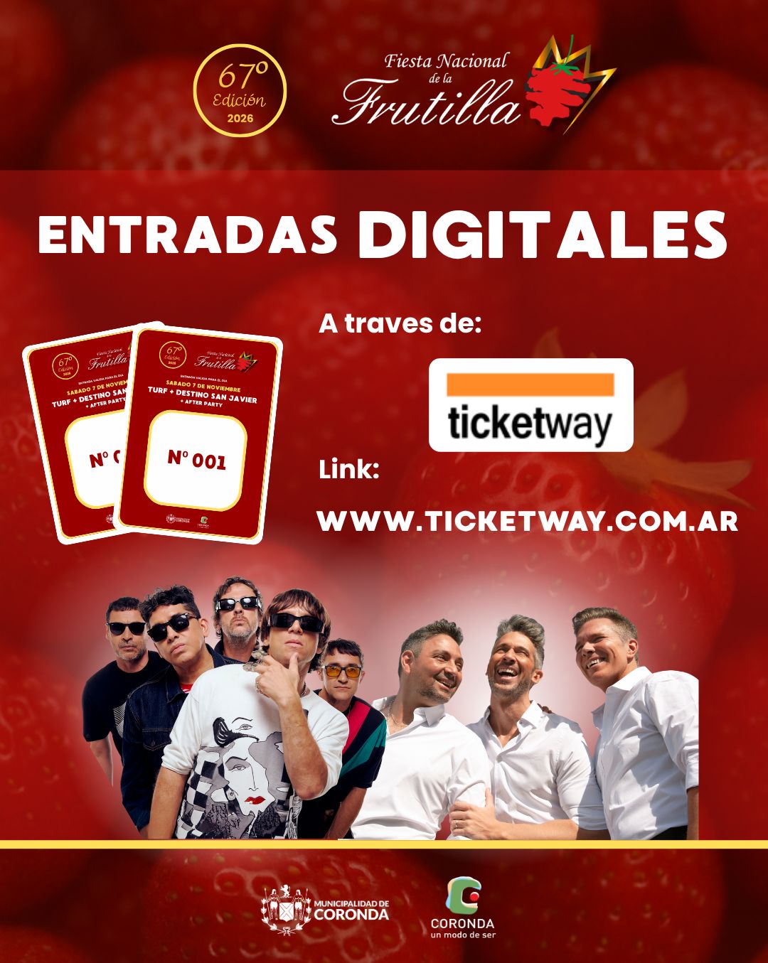 Entrada Sector A - $40.000 - Ubicación preferencial. Válida desde el 22 de junio al 15 de julio. Compra en Ticketway.